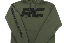 Load image into Gallery viewer, Rough Country Hoodie | RC Topographical Sleeve | Army Green | MD