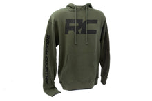 Load image into Gallery viewer, Rough Country Hoodie | RC Topographical Sleeve | Army Green | LG