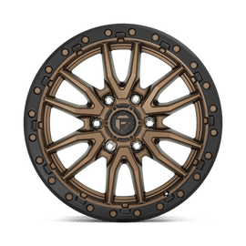 Fuel Rebel D681 Wheel – 22x9 | 6x135 Bolt Pattern | +20 Offset | Matte Bronze with Black Bead Ring