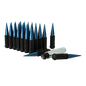 Gorilla Automotive Spike Lug Nut Kit – 8 Lug | 14mm x 1.50 Thread | Blue Finish | Ford | Dodge | GM