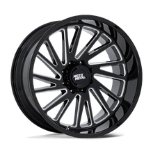 Load image into Gallery viewer, Moto Metal Combat Wheel – 22x12 | 8x6.5 Bolt Pattern | -44 Offset | Gloss Black Milled