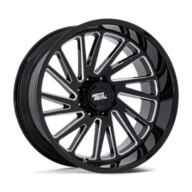 Moto Metal Combat Wheel – 22x12 | 8x6.5 Bolt Pattern | -44 Offset | Gloss Black Milled