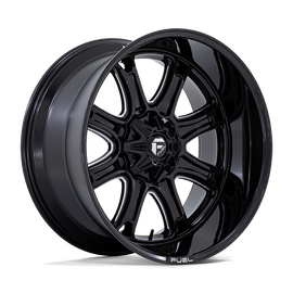 Fuel DARKSTAR 20x9 8x180 +1 Offset | Gloss Black Milled