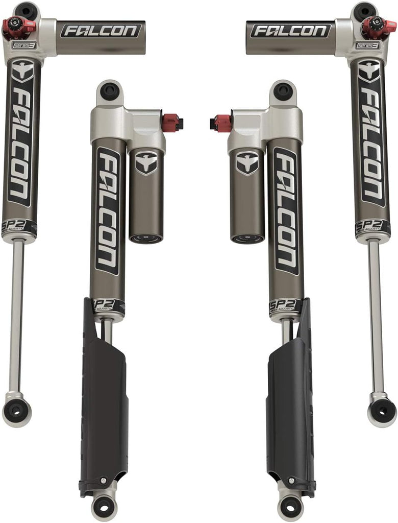 JT: Falcon SP2 3.3 Fast Adjust Piggyback Shocks (2–3” Lift) – Full Set