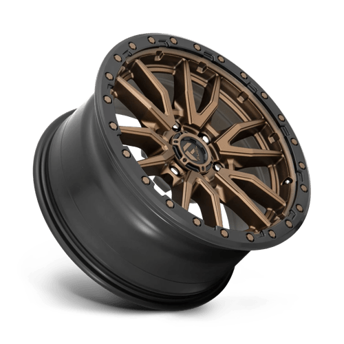 Fuel Rebel D681 Wheel – 22x9 | 6x135 Bolt Pattern | +20 Offset | Matte Bronze with Black Bead Ring