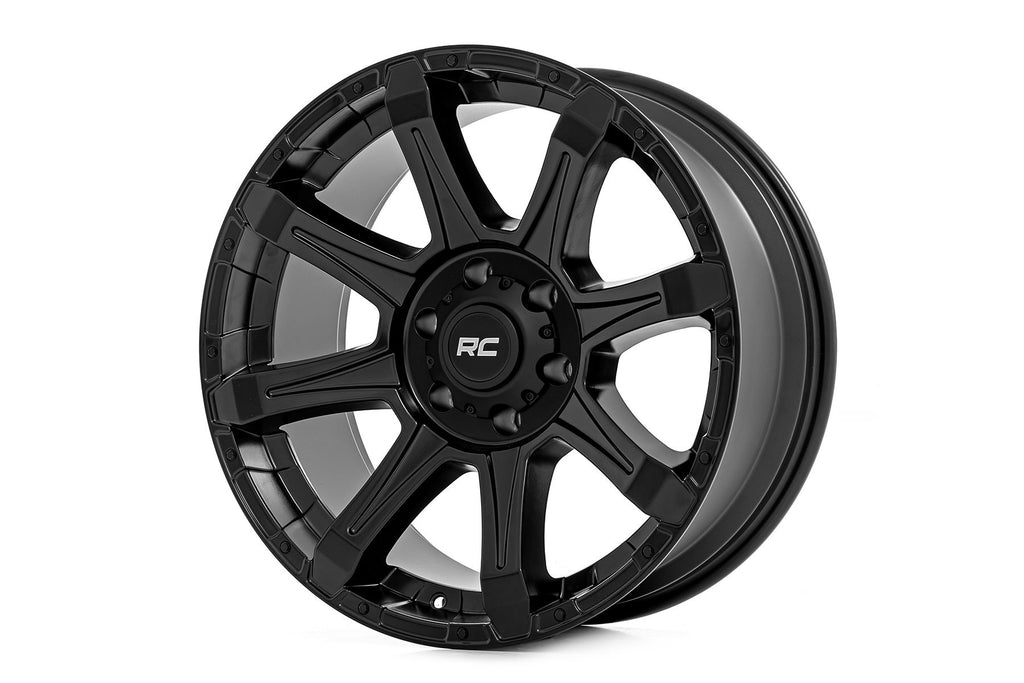 Rough Country 81 Series Wheel | One-Piece | Semi Gloss Black | 20x9 | 5x150 | +18
