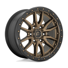 Fuel Rebel D681 Wheel – 22x9 | 6x135 Bolt Pattern | +20 Offset | Matte Bronze with Black Bead Ring