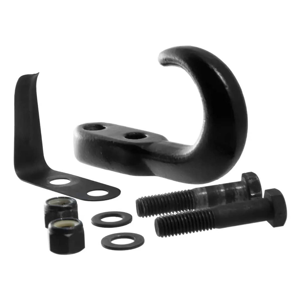 Black Tow Hook with Hardware 10,000 LBS forged steel - Lethal Auto