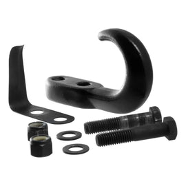 Black Tow Hook with Hardware 10,000 LBS forged steel - Lethal Auto