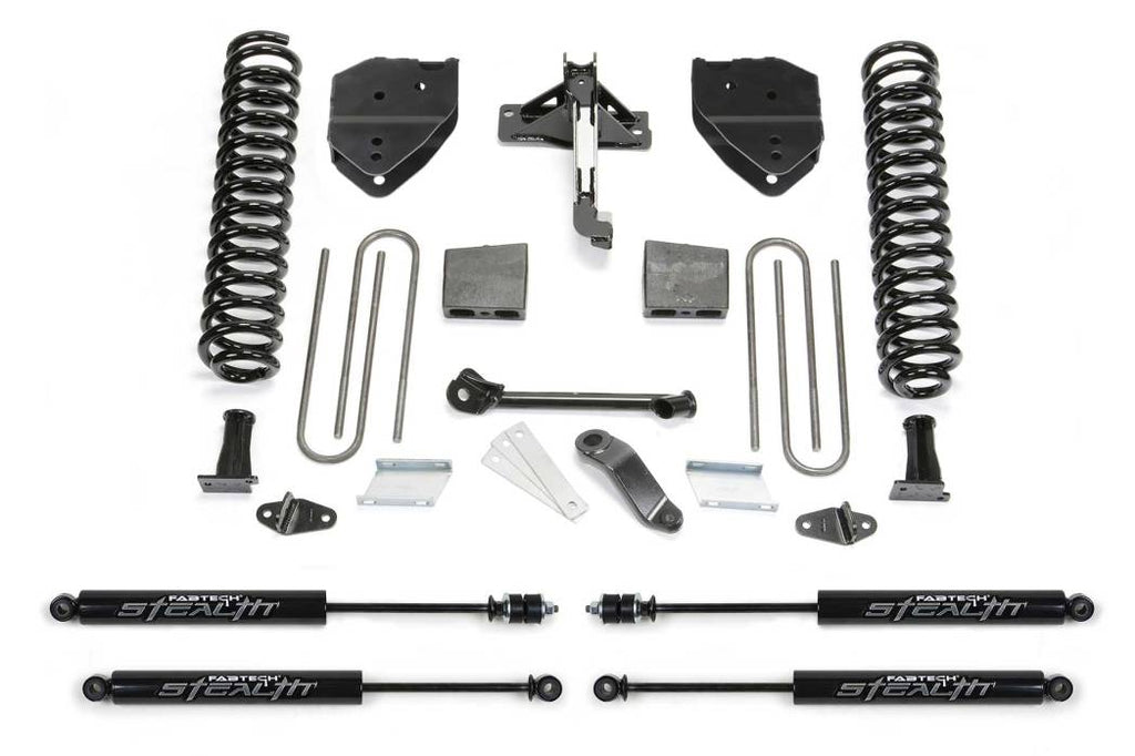 Fabtech 4" Basic System with Stealth Shocks – 2017–2021 Ford F250/F350 Super Duty 4WD Gas (SKU: K2252M)