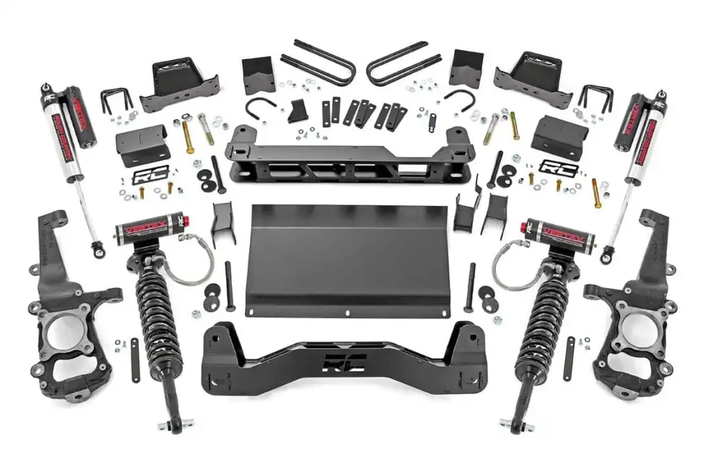 Rough Country 6-Inch Lift Kit w/ Vertex Coilovers | Ford F-150 4WD (2021–2024)
