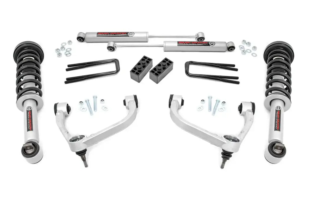 Rough Country 3" Lift Kit – Ford F-150 4WD (2014–2020) | N3 Struts & Shocks