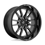 D761 CLASH GLOSS BLACK MILLED 20X9 8-180 124.2 CB +1MM
