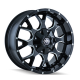 WARRIOR 8015 GLOSS BLACK MILLED 20X9 8-170 0MM CB 125.2MM 0MM
