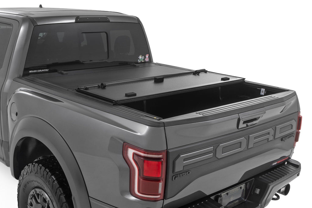 Hard Tri-Fold Flip Up Bed Cover | 5'7" Bed | Ford F-150 (21-24)/F-150 Lightning (22-24) 