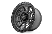 Load image into Gallery viewer, Rough Country 85 Series Wheel | Simulated Beadlock | Gunmetal Gray/Black | 17x9 | 5x4.5 | -12mm