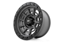 Load image into Gallery viewer, Rough Country 85 Series Wheel | Simulated Beadlock | Gunmetal Gray/Black | 17x9 | 5x5 | -12mm