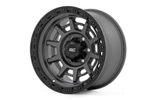 Load image into Gallery viewer, Rough Country 85 Series Wheel | Simulated Beadlock | Gunmetal Gray/Black | 17x9 | 5x5 | -12mm