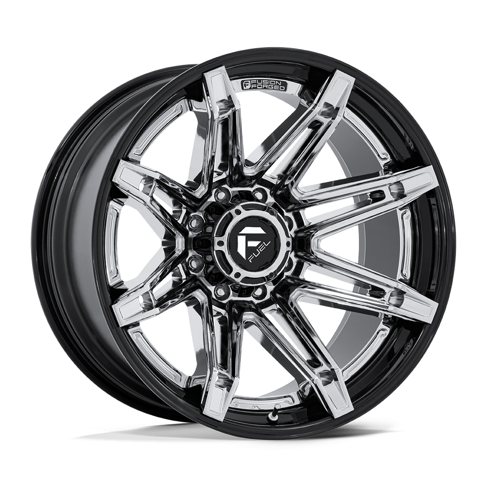 Fuel Brawl 22x12 Wheel - Chrome with Gloss Black Accents | 8x170 Bolt Pattern | -44 Offset