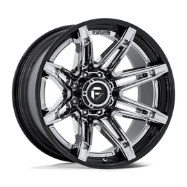 Fuel Brawl 20x10 Wheel - Chrome with Gloss Black Accents | 8x170 Bolt Pattern | -18 Offset