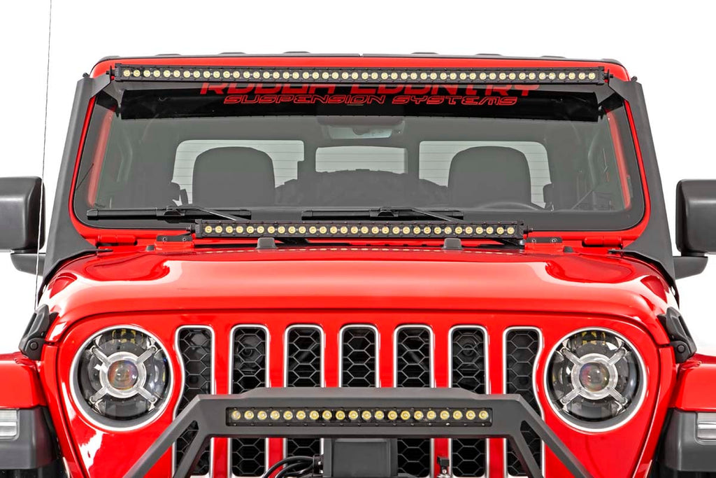 LED Light Kit | Windshield | 50" Spectrum Single Row | Jeep Gladiator JT/Wrangler JL (18-24)