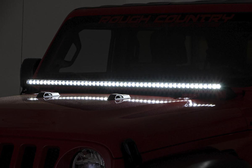 LED Light Kit | Cowl Mount | 50" Spectrum Single Row | Jeep Gladiator JT/Wrangler JL (18-24)
