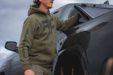 Load image into Gallery viewer, Rough Country Hoodie | RC Topographical Sleeve | Army Green | SM